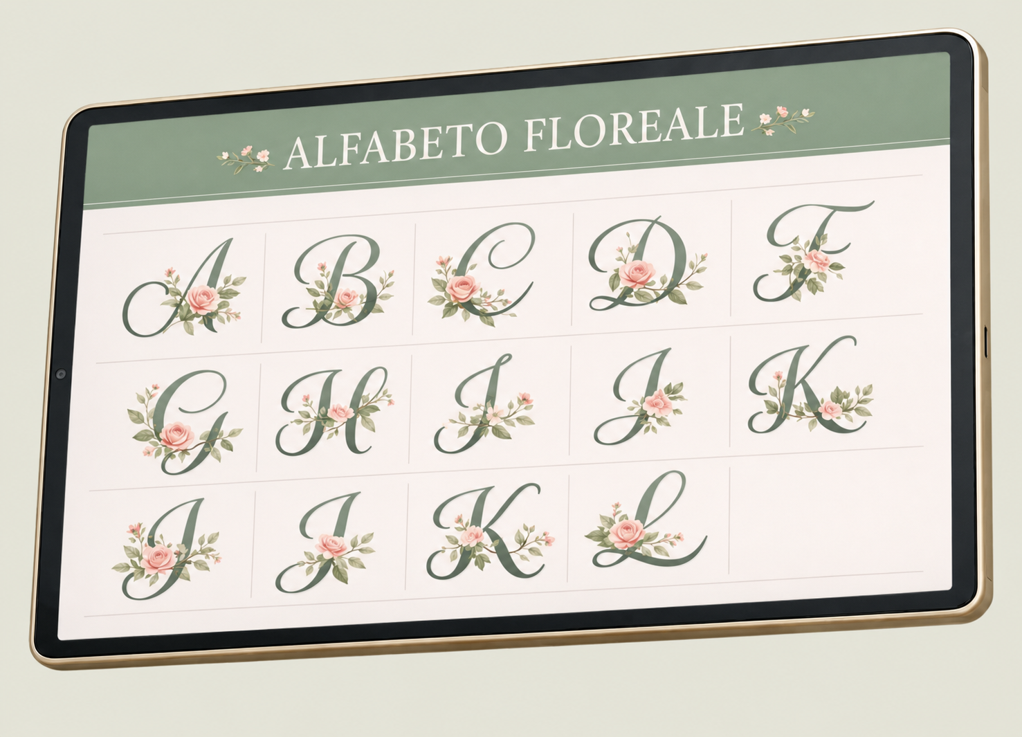 Alfabeto floreale completo